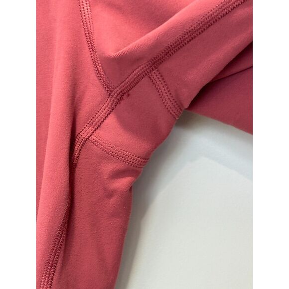 Athleta Transcend Stash Crop Straight Leg Pink Ankle Slit Pants Size Large - Picture 6 of 8